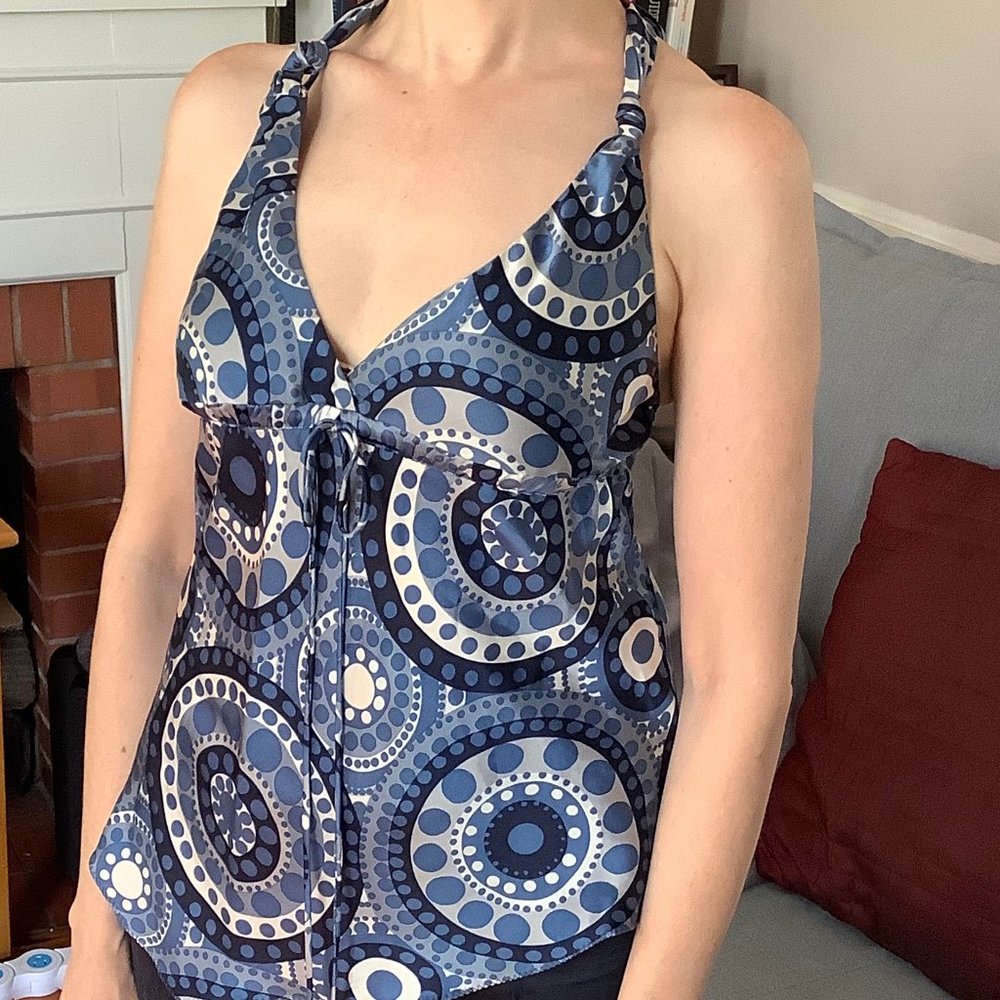 Poleci silk halter with asymmetrical hem 0-2-4